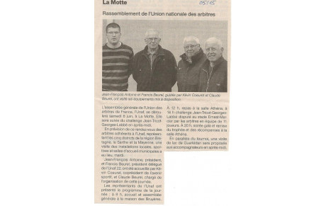 AG DE L'UNION NATIONALE DES ARBITRES A LA MOTTE