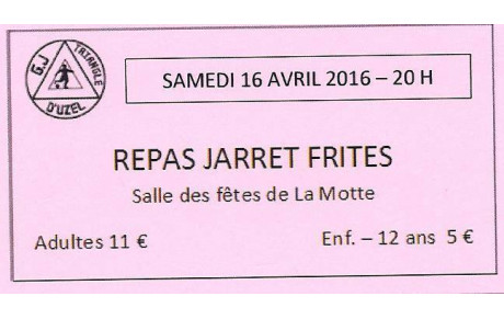 REPAS DU TRIANGLE SAMEDI A LA MOTTE