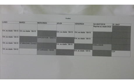 LE PROGRAMME DU MOIS D'AOUT